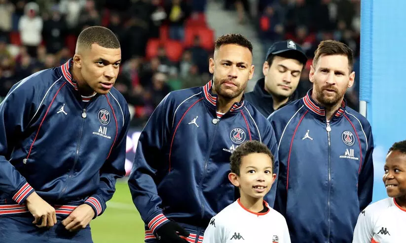 Messi, Neymar, Mbappe PSG Messi, Neymar, Mbappe PSG