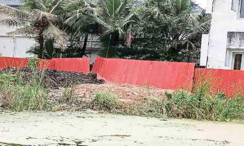 ഇടക്കൊച്ചിയിൽ വീണ്ടും തണ്ണീർത്തടം നികത്തുന്നു