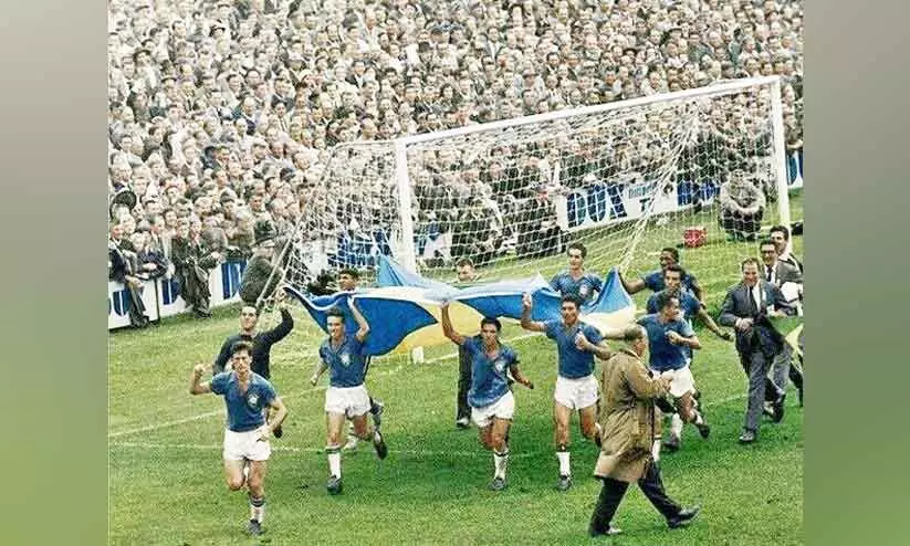Чемпионат футбола 1958 года. Бразилия-Швеция 1958 финал. 1958 Год Бразилия Швеция.