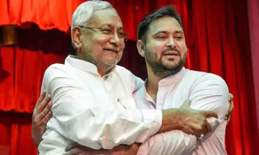 Nitish Kumar and Tejashwi Yadav Nitish Kumar and Tejashwi Yadav