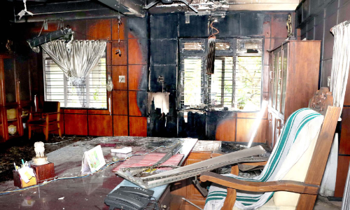 കൊല്ലം മേയറുടെ ഓഫിസിൽ തീപിടിത്തം; കാൽ കോടിയുടെ നഷ്ടം