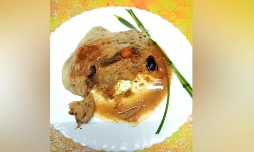 ഹോട്ടലിൽനിന്ന് വാങ്ങിയ ഭക്ഷണത്തിൽ പാറ്റയും പുഴുവും ഹോട്ടലിൽനിന്ന് വാങ്ങിയ ഭക്ഷണത്തിൽ പാറ്റയും പുഴുവും