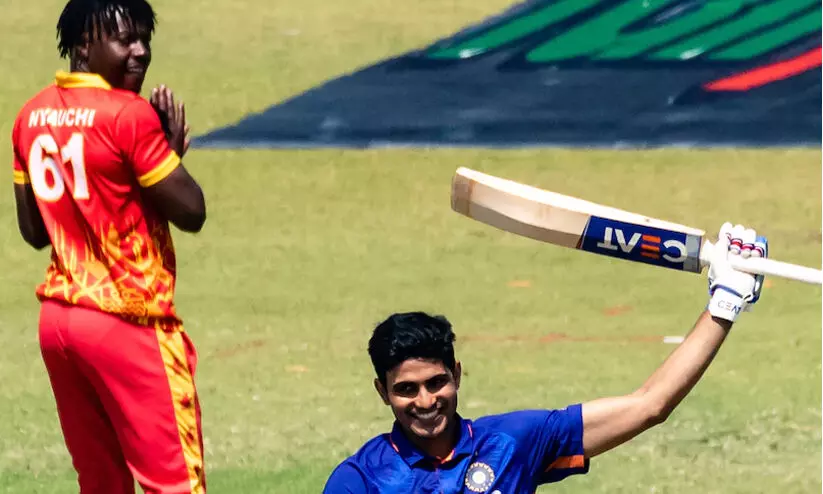 ശുഭ്മാൻ ഗില്ലിന് സെഞ്ച്വറി; സിംബാബ്വെക്ക് 290 റൺസ് വിജയലക്ഷ്യം ശുഭ്മാൻ ഗില്ലിന് സെഞ്ച്വറി; സിംബാബ്വെക്ക് 290 റൺസ് വിജയലക്ഷ്യം