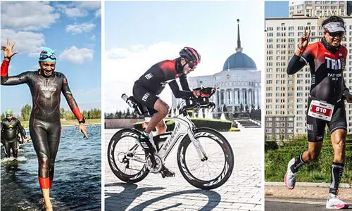 ഓടിയും നീന്തിയും അയൺമാനായി ധർമജൻ