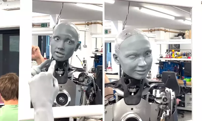 അമേകയുടെ നോട്ടം കൊളുത്തുക ഹൃദയത്തിൽ...; 12 ഭാവങ്ങൾ മുഖത്ത് പ്രതിഫലിപ്പിച്ച് റോബോട്ട്