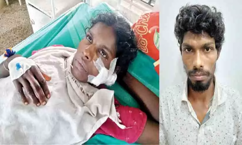 ഭാര്യയെ വെട്ടിക്കൊല്ലാൻ ശ്രമം; യുവാവ് അറസ്റ്റിൽ ഭാര്യയെ വെട്ടിക്കൊല്ലാൻ ശ്രമം; യുവാവ് അറസ്റ്റിൽ