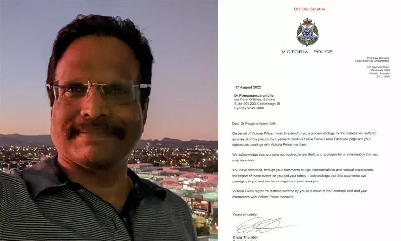 Malayali doctor apologizes to Australian police