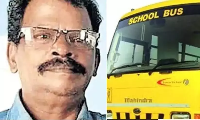 Chest pain while driving the school bus; Rameshan