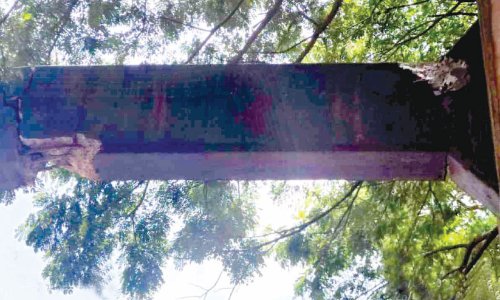 കുറ്റിപ്പുറം പാലത്തിന്‍റെ കമാന ബീമുകൾ മണ്ണുമാന്തിയന്ത്രം ഇടിച്ചു തകർന്നു