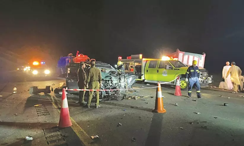 വാഹനം ഒട്ടകത്തെയിടിച്ച് രണ്ടു മരണം വാഹനം ഒട്ടകത്തെയിടിച്ച് രണ്ടു മരണം