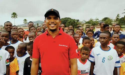 ആഫ്രിക്കയിൽ ലോകകപ്പ് പ്രചാരണവുമായി സാമുവൽ എറ്റു ആഫ്രിക്കയിൽ ലോകകപ്പ് പ്രചാരണവുമായി സാമുവൽ എറ്റു