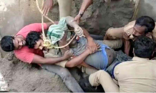 കോൺക്രീറ്റ് മിക്സിങ് പ്ലാന്റിൽ അകപ്പെട്ട തൊഴിലാളിയുടെ കൈപ്പത്തി അറ്റു