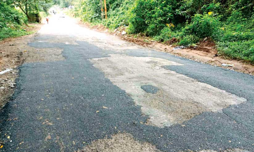 മങ്കര-കാളികാവ്-പാലക്കാട് റോഡിലെ കുഴികളടച്ചു