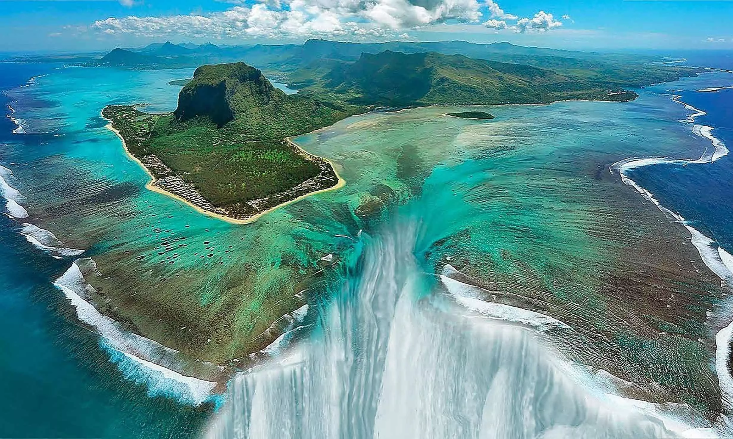 waterfall in the ocean