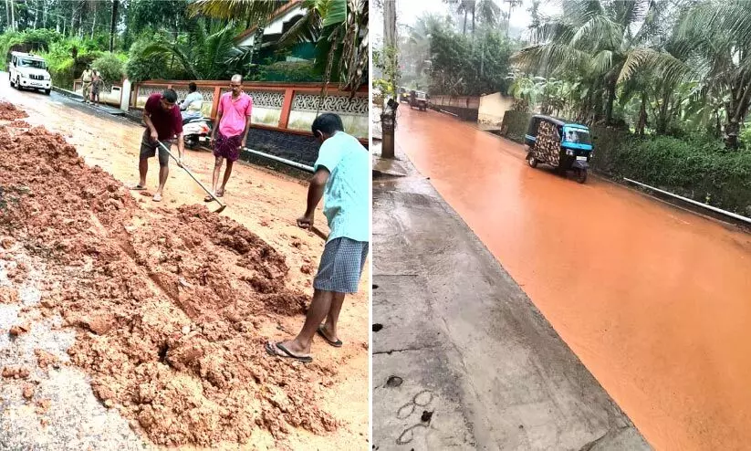 പഞ്ചായത്ത് പ്രസിഡന്റിന്റെ വീടിനു മുന്നില് ചളിമണ്ണിറക്കി, തെന്നിവീണ് ദമ്പതികള്ക്ക് പരിക്ക് പഞ്ചായത്ത് പ്രസിഡന്റിന്റെ വീടിനു മുന്നില് ചളിമണ്ണിറക്കി, തെന്നിവീണ് ദമ്പതികള്ക്ക് പരിക്ക്
