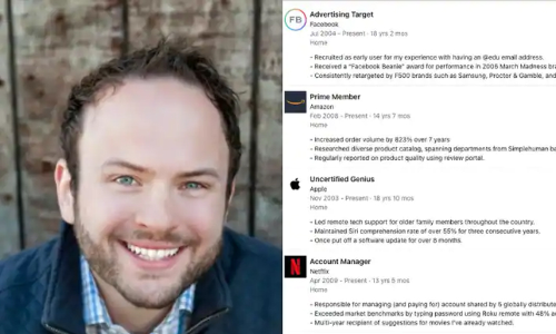 ആമസോൺ പ്രൈം മെമ്പർ, നെറ്റ്ഫ്ലിക്സിൽ അക്കൗണ്ട് മാനേജർ; ഈ ലിങ്ക്ഡിൻ പ്രൊഫൈലിൽ ഞെട്ടി സോഷ്യൽ മീഡിയ