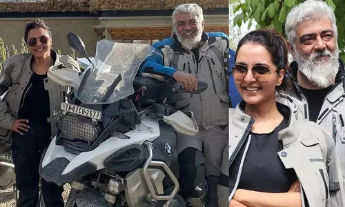 അജിത്തിനൊപ്പം ബൈക്കിൽ മഞ്ജുവിന്‍റെ ലഡാക്ക് യാത്ര; ചിത്രങ്ങൾ വൈറൽ