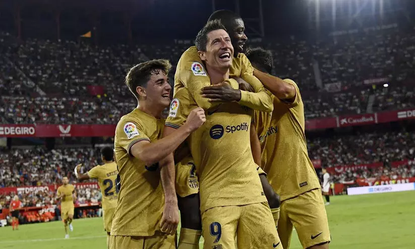 നോൺ സ്റ്റോപ് ലെവൻഡോവ്സ്കി; ബാഴ്സലോണക്ക് ജയത്തുടർച്ച നോൺ സ്റ്റോപ് ലെവൻഡോവ്സ്കി; ബാഴ്സലോണക്ക് ജയത്തുടർച്ച