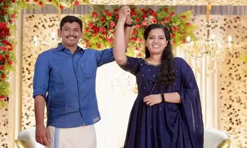 മേയർ ആര്യയുടെയും സച്ചിൻദേവ് എം.എൽ.എയുടെയും വിവാഹം ഇന്ന് എ.കെ.ജി സെന്ററിൽ