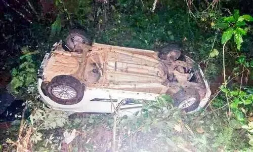 കാർ കനാലിൽ വീണു; യാത്രക്കാർ അത്ഭുതകരമായി രക്ഷപ്പെട്ടു