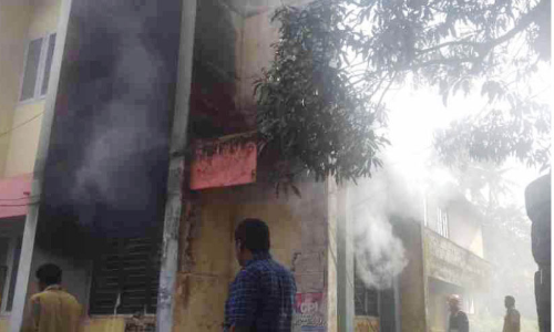 മടവൂർ ഗ്രാമപഞ്ചായത്തിലെ അജൈവ മാലിന്യം സൂക്ഷിച്ചിടത്ത് വീണ്ടും തീപിടിത്തം