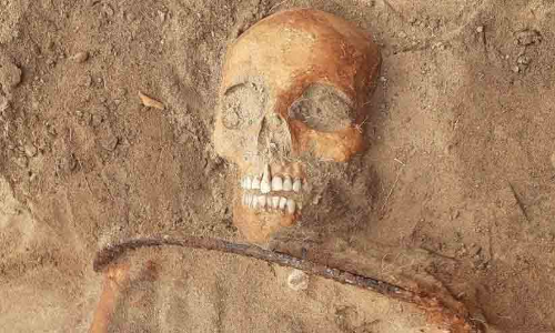Remains of  female vampire