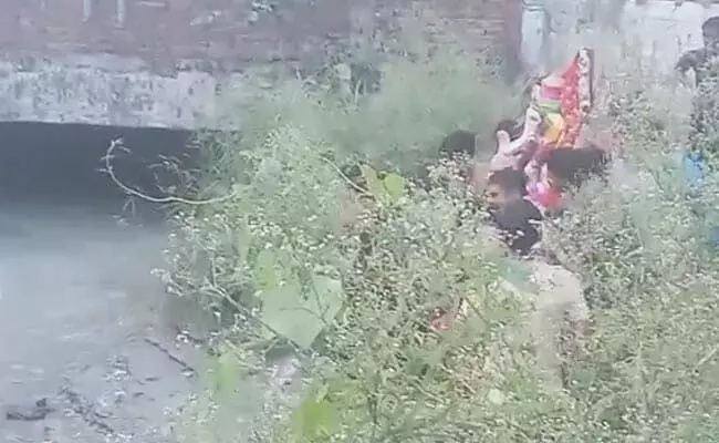 Ganesha idol immersion Ganesha idol immersion