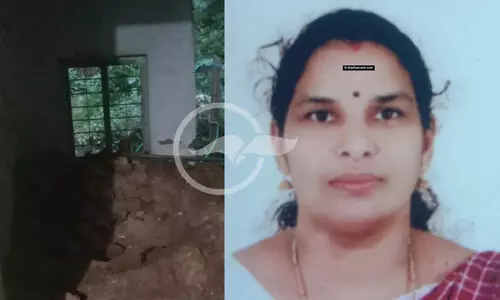 പാലക്കാട് വീട് തകർന്ന് യുവതി മരിച്ചു; ഭർത്താവിന് പരിക്ക്, മക്കൾ അത്ഭുതകരമായി രക്ഷപ്പെട്ടു