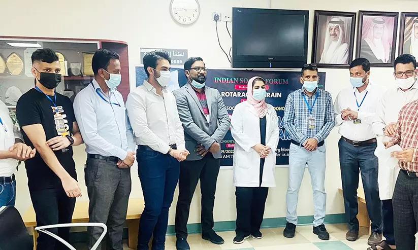 ഇന്ത്യൻ സോഷ്യൽ ഫോറം രക്തദാന ക്യാമ്പ് സംഘടിപ്പിച്ചു ഇന്ത്യൻ സോഷ്യൽ ഫോറം രക്തദാന ക്യാമ്പ് സംഘടിപ്പിച്ചു