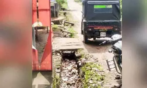 കുന്നത്തൂർ നെടിയവിള ജങ്ഷനിൽ ഓടയുണ്ട്​; മൂടിയില്ല