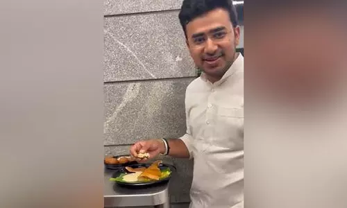 പ്രളയ ദുരിതത്തിനിടെ ഹോട്ടലിൽനിന്ന് മസാല ദോശ കഴിച്ച് ബി.ജെ.പി എം.പിയുടെ റിവ്യൂ; 10 ദോശകൾ അയച്ച് കോൺഗ്രസ് പ്രതിഷേധം