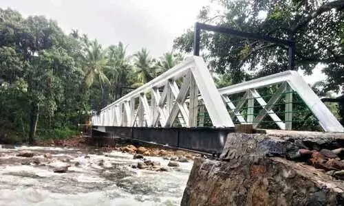 കടന്തറപ്പുഴക്കു കുറുകെ ഇരുമ്പുപാലം പൂർത്തിയാവുന്നു