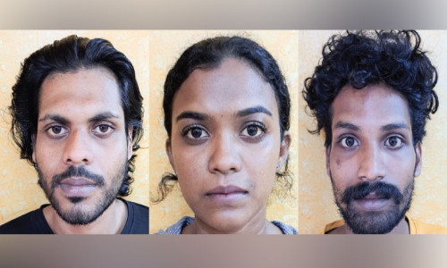ചരസുമായി യുവതിയടക്കം മൂന്നുപേർ അറസ്റ്റിൽ