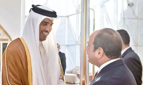 ഈജിപ്ഷ്യൻ പ്രസിഡന്റിന് ഊഷ്മള വരവേൽപ് ഈജിപ്ഷ്യൻ പ്രസിഡന്റിന് ഊഷ്മള വരവേൽപ്