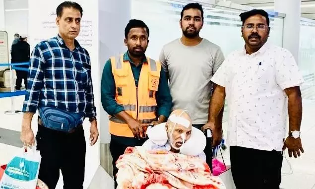 പക്ഷാഘാതം പിടിപെട്ട് ഒരു മാസമായി സൗദി ആശുപത്രിയിലായ യു.പി. സ്വദേശി നാടണഞ്ഞു