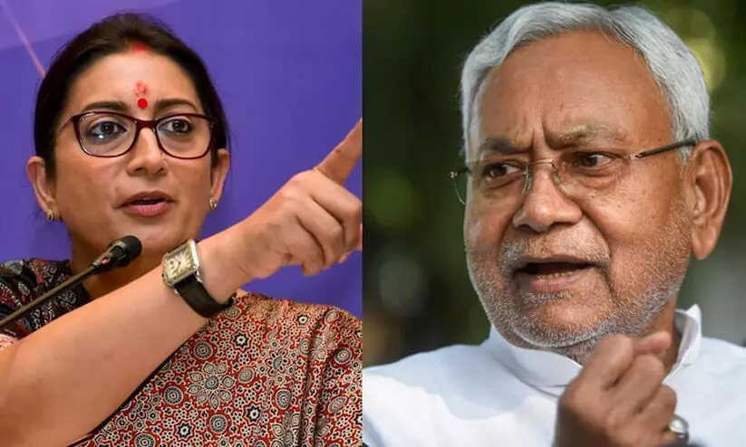 Smriti Irani mocks Nitish Kumar