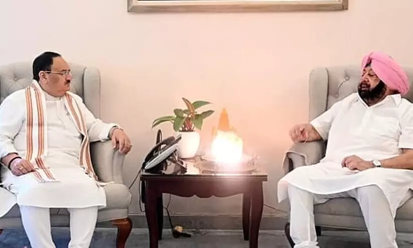 Amarinder Singh meets Nadda in Delhi, to join BJP today