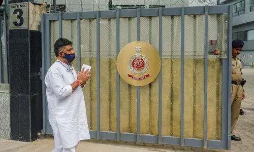 Karnataka Congress chief DK Shivakumar reaches ED office in Delhi