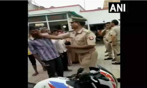 മരുമകളെ കാണാനില്ലെന്ന പരാതി നൽകാൻ സ്റ്റേഷനിലെത്തിയ യുവാവിന്‍റെ മുഖത്തടിച്ച് ഇൻസ്പെക്ടർ; വിഡിയോ വൈറൽ