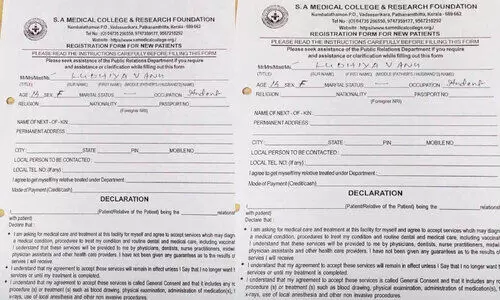 Religion should be registered in the medical college to get treatment