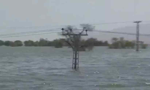 പ്രളയജലം വൈദ്യുത ലൈനിനരികെ വരെ; പാകിസ്താനിലെ വെള്ളപ്പൊക്കത്തിന്‍റെ ഭീകര ദൃശ്യങ്ങൾ പുറത്ത്