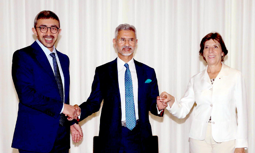 ന്യൂയോർക്കിൽ ഇന്ത്യ-യു.എ.ഇ-ഫ്രഞ്ച്​ മന്ത്രിമാരുടെ കൂടിക്കാഴ്ച