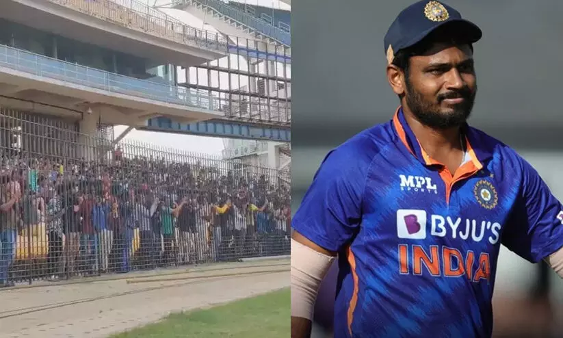 ചെപ്പോക്കിൽ സഞ്ജുവിനായി ആർത്തുവിളിച്ച് കാണികൾ ചെപ്പോക്കിൽ സഞ്ജുവിനായി ആർത്തുവിളിച്ച് കാണികൾ