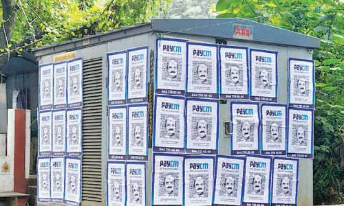 Congress posters against CM in Karnataka