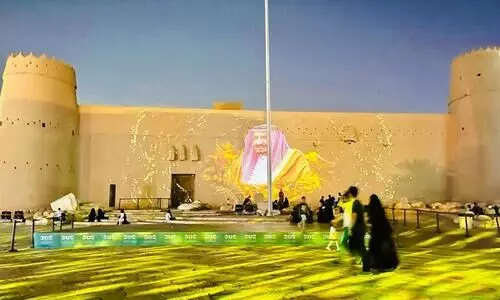 മസ്മക് കൊട്ടാര ചുവരിൽ സൗദി ചരിത്രമെഴുതി ലൈറ്റ് ആൻഡ് സൗണ്ട് ഷോ