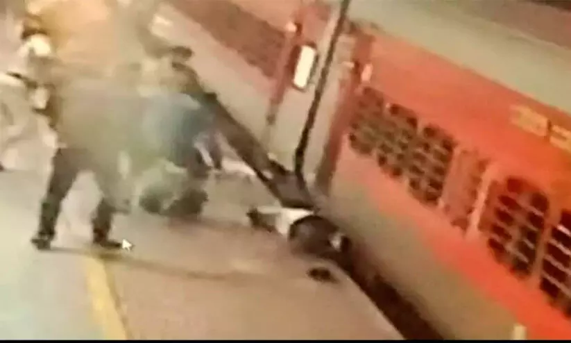 Cops rescue man trapped between train & platform at Coimbatore Railway Station;