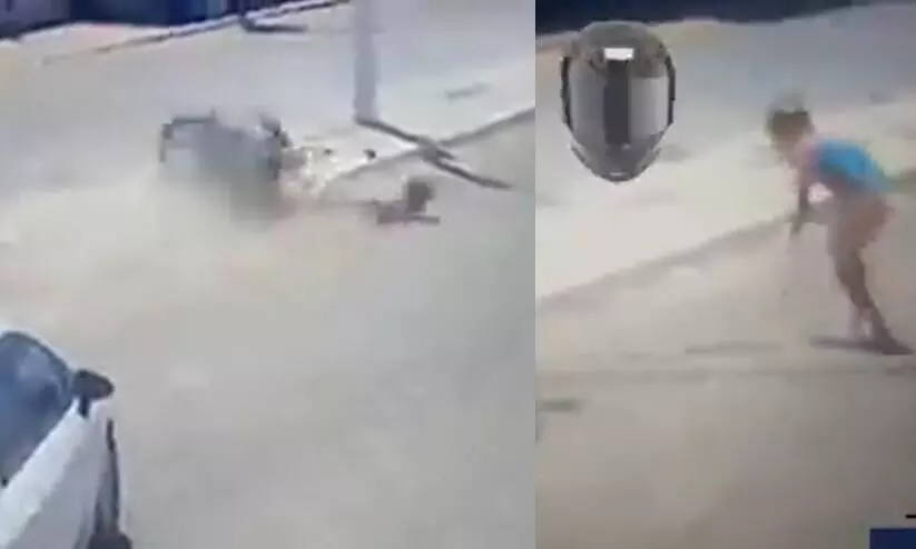 Delhi Police shares viral video to underline why helmet is your best buddy Delhi Police shares viral video to underline why helmet is your best buddy