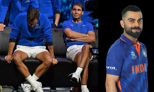 അതാണ് സ്​പോർട്സിന്റെ സൗന്ദര്യം, ഇതെനിക്ക് എക്കാലത്തെയും മനോഹര കായിക ചിത്രം -ഫെഡറർ, നദാൽ ചിത്രം പങ്കുവെച്ച് കോഹ്‍ലി