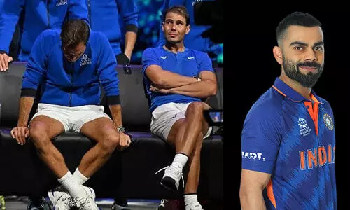 അതാണ് സ്​പോർട്സിന്റെ സൗന്ദര്യം, ഇതെനിക്ക് എക്കാലത്തെയും മനോഹര കായിക ചിത്രം -ഫെഡറർ, നദാൽ ചിത്രം പങ്കുവെച്ച് കോഹ്‍ലി