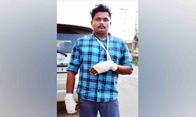 ദേശീയപാതയിലെ കുഴിയിൽ ബൈക്ക് തെന്നിവീണ് യുവാവിന് പരിക്ക് ദേശീയപാതയിലെ കുഴിയിൽ ബൈക്ക് തെന്നിവീണ് യുവാവിന് പരിക്ക്